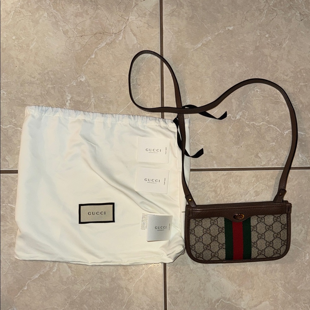 Gucci Ophidia Crossbody with Red and Green Stripe